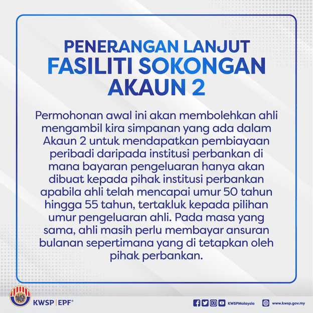 Pengeluaran Bersyarat KWSP Fasiliti Sokongan Akaun 2 FSA2 Ini Apa