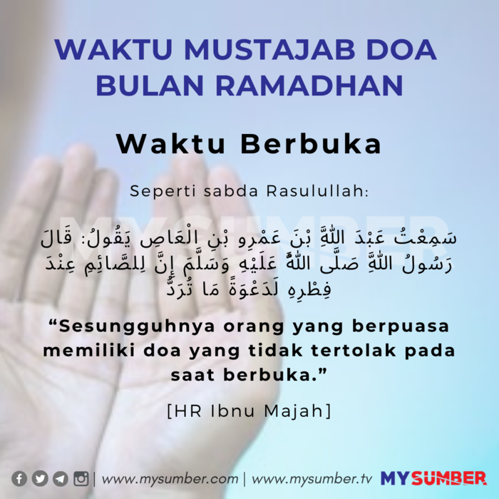 Jangan Terlepas 7 Waktu Mustajab Berdoa Ramadhan Yang Ramai Masih Tak Tahu!