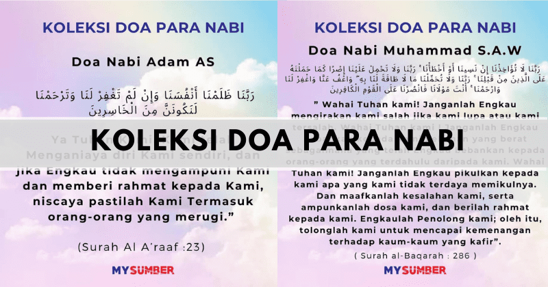 Koleksi Doa Para Nabi. Boleh Amalkan Banyak Manfaat dan Kelebihannya.