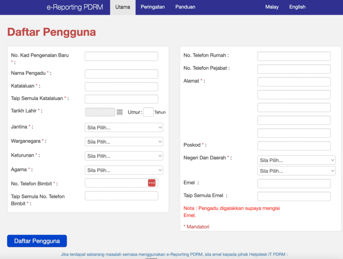 Cara Buat Laporan Polis Tanpa Perlu Ke Balai. Report Polis Online Dari ...