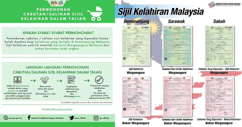 Cara Mohon Salinan Sijil Kelahiran / Surat Beranak Hilang Atau Rosak ...